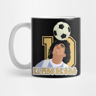 El Pibe de Oro - Diego Maradona Head Juggle Portrait for True Football Aficionados Mug